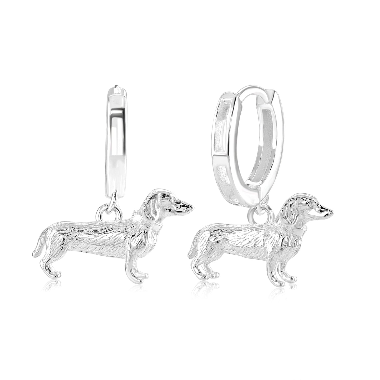 Dachshund Silver Earrings - MYLEE London