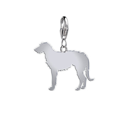 Deerhound Silhouette Silver Charm - MYLEE London