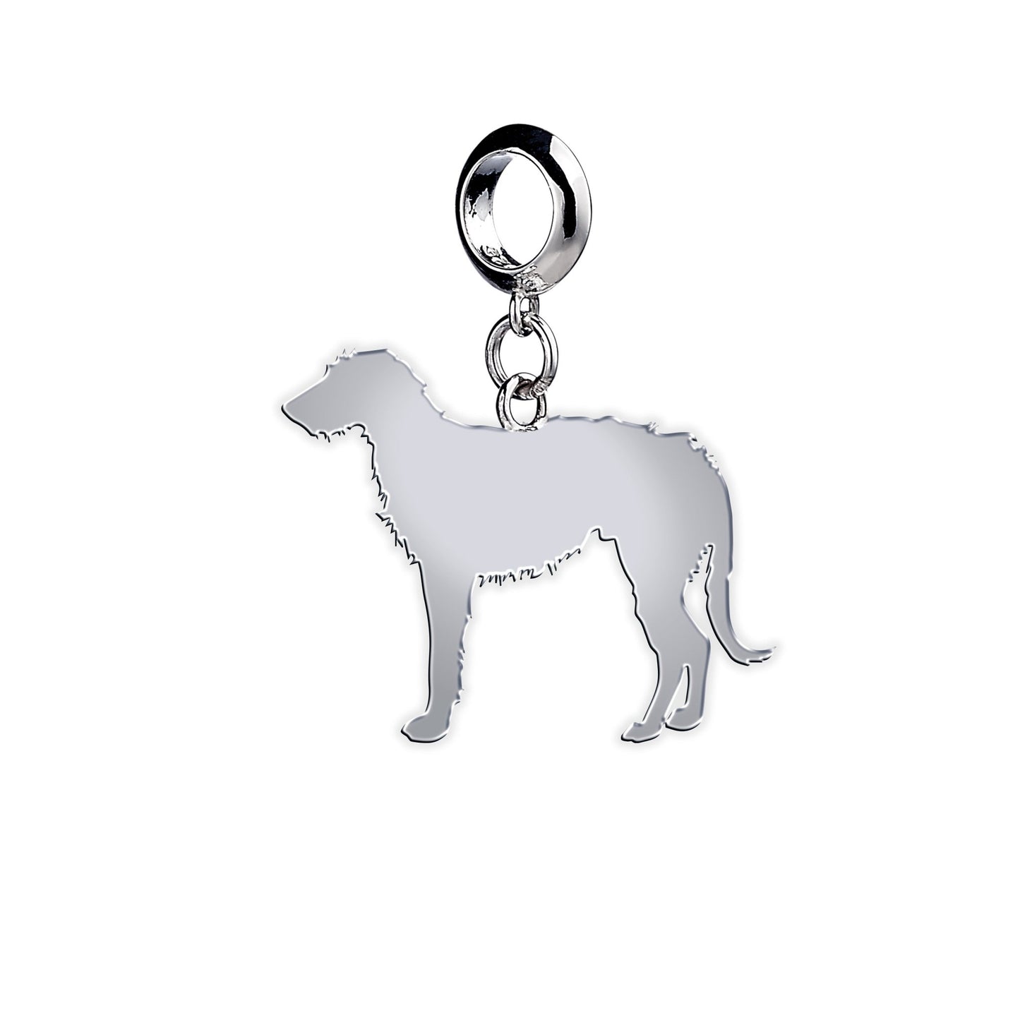 Deerhound Silhouette Silver Charm - MYLEE London