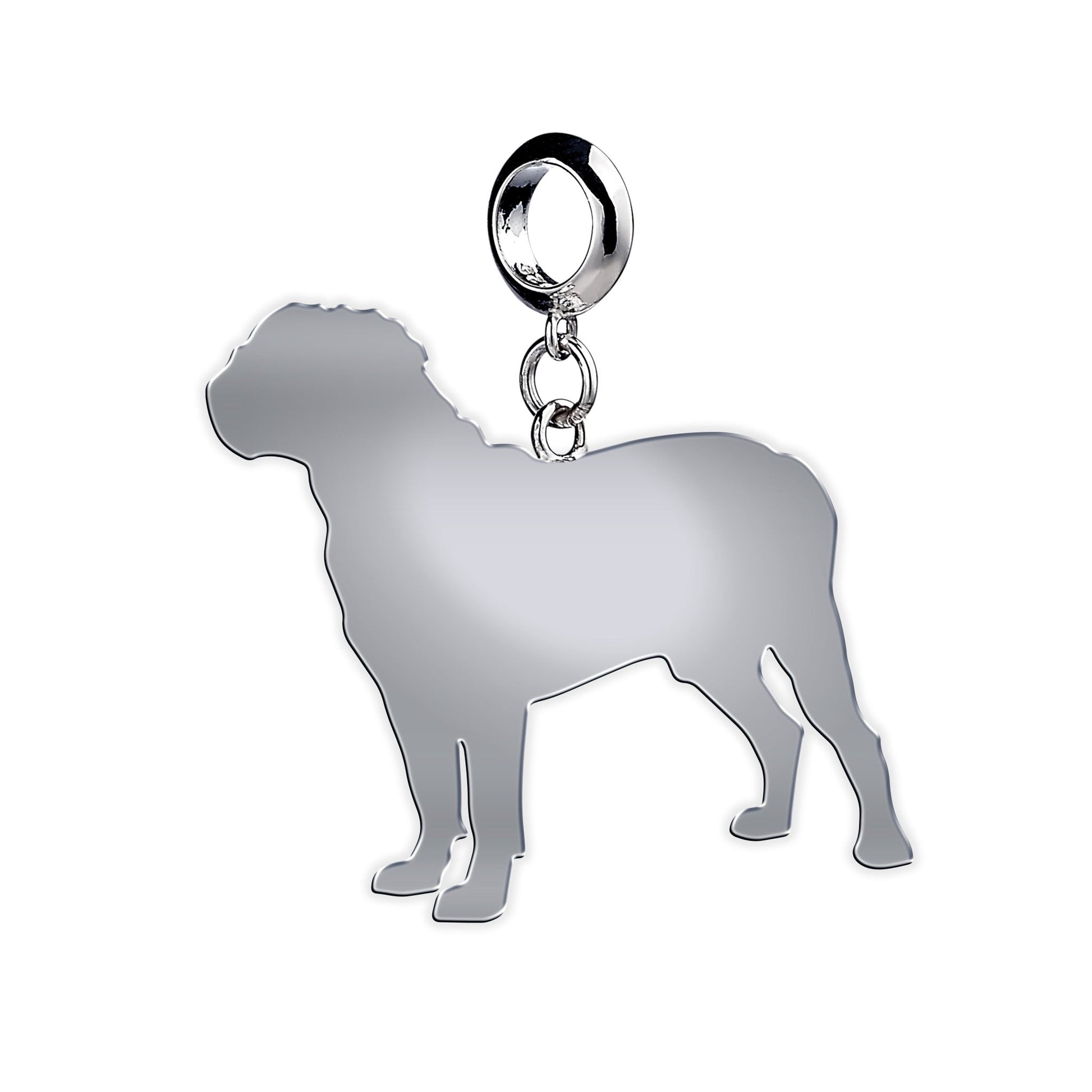 Dogue De Bordeaux Silhouette Silver Charm - MYLEE London