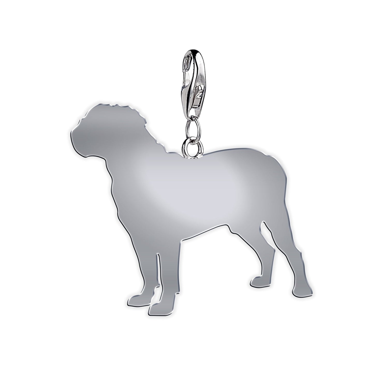 Dogue De Bordeaux Silhouette Silver Charm - MYLEE London