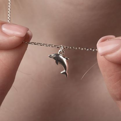 Dolphin Necklace - Sterling Silver - MYLEE London