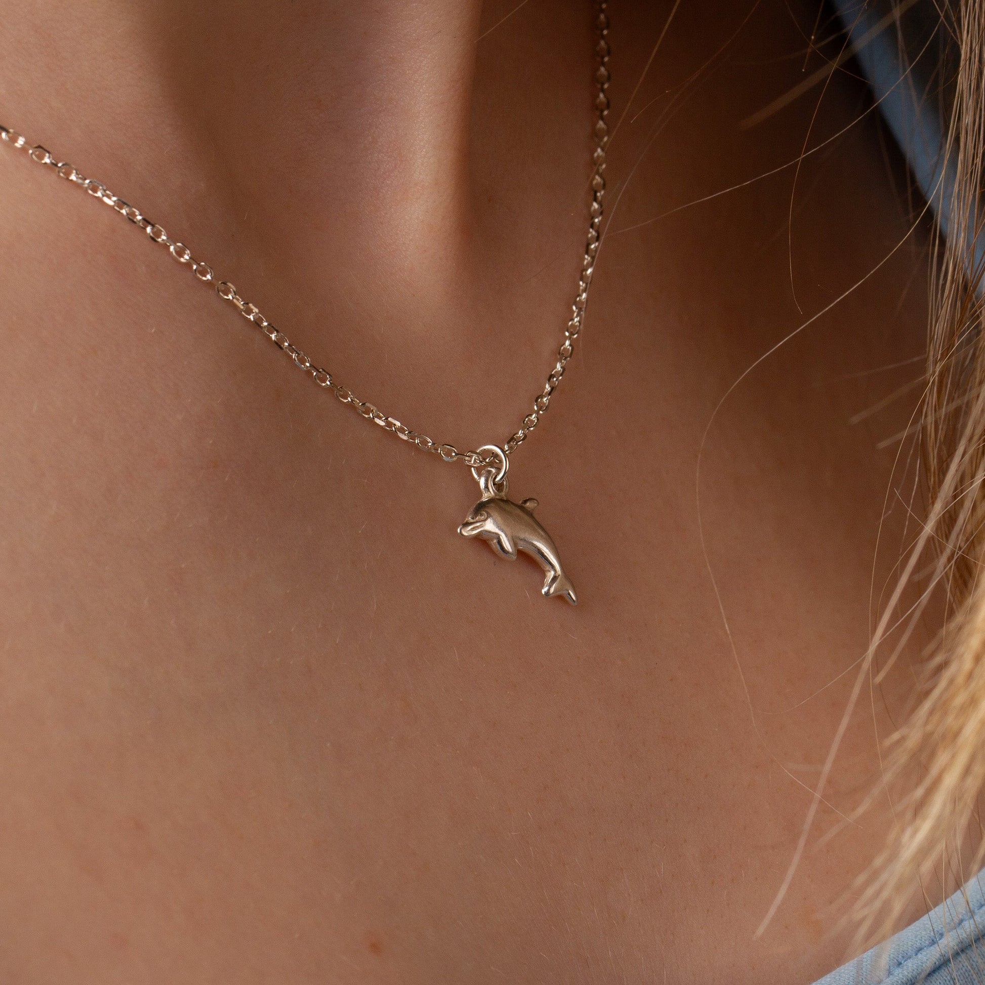 Dolphin Necklace - Sterling Silver - MYLEE London