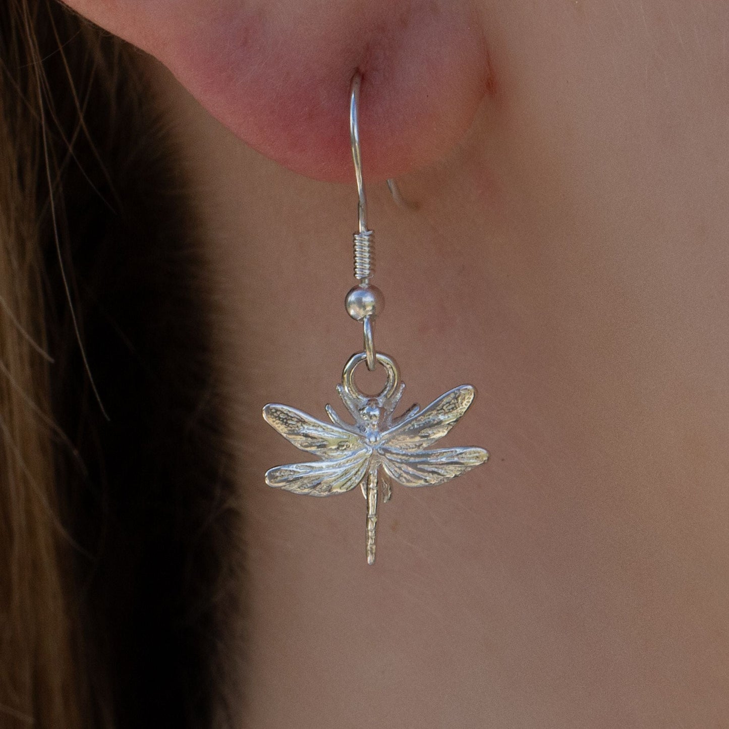 Dragonfly Silver Earrings - MYLEE London