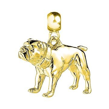 English Bulldog Gold Charm - MYLEE London