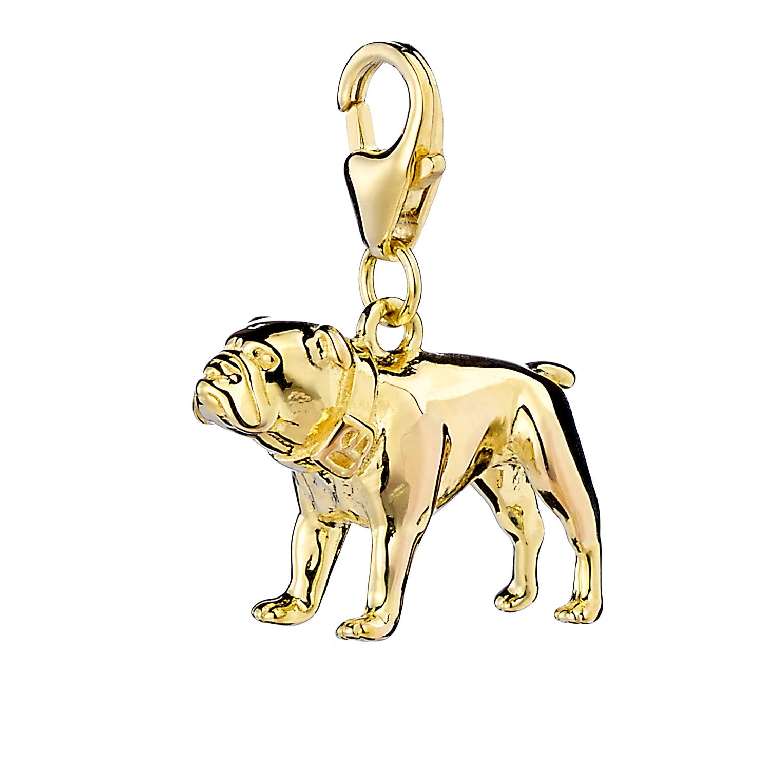 English Bulldog Gold Charm - MYLEE London