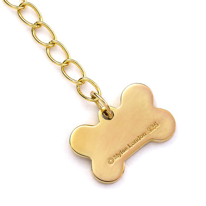 English Bulldog Gold Necklace - Personalised - MYLEE London