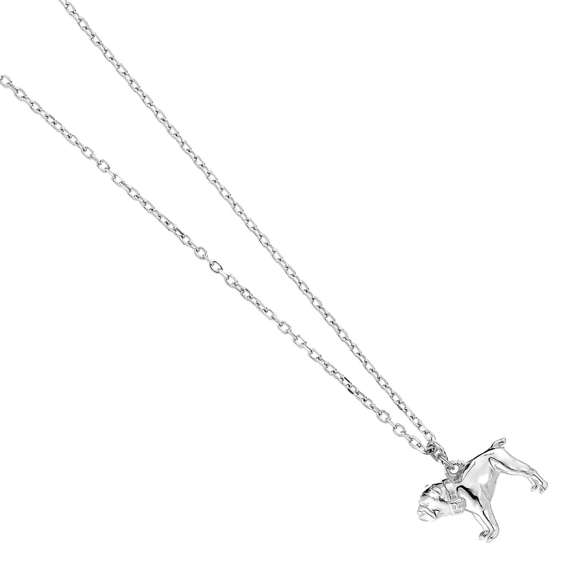 English Bulldog Silver Necklace - Personalised - MYLEE London