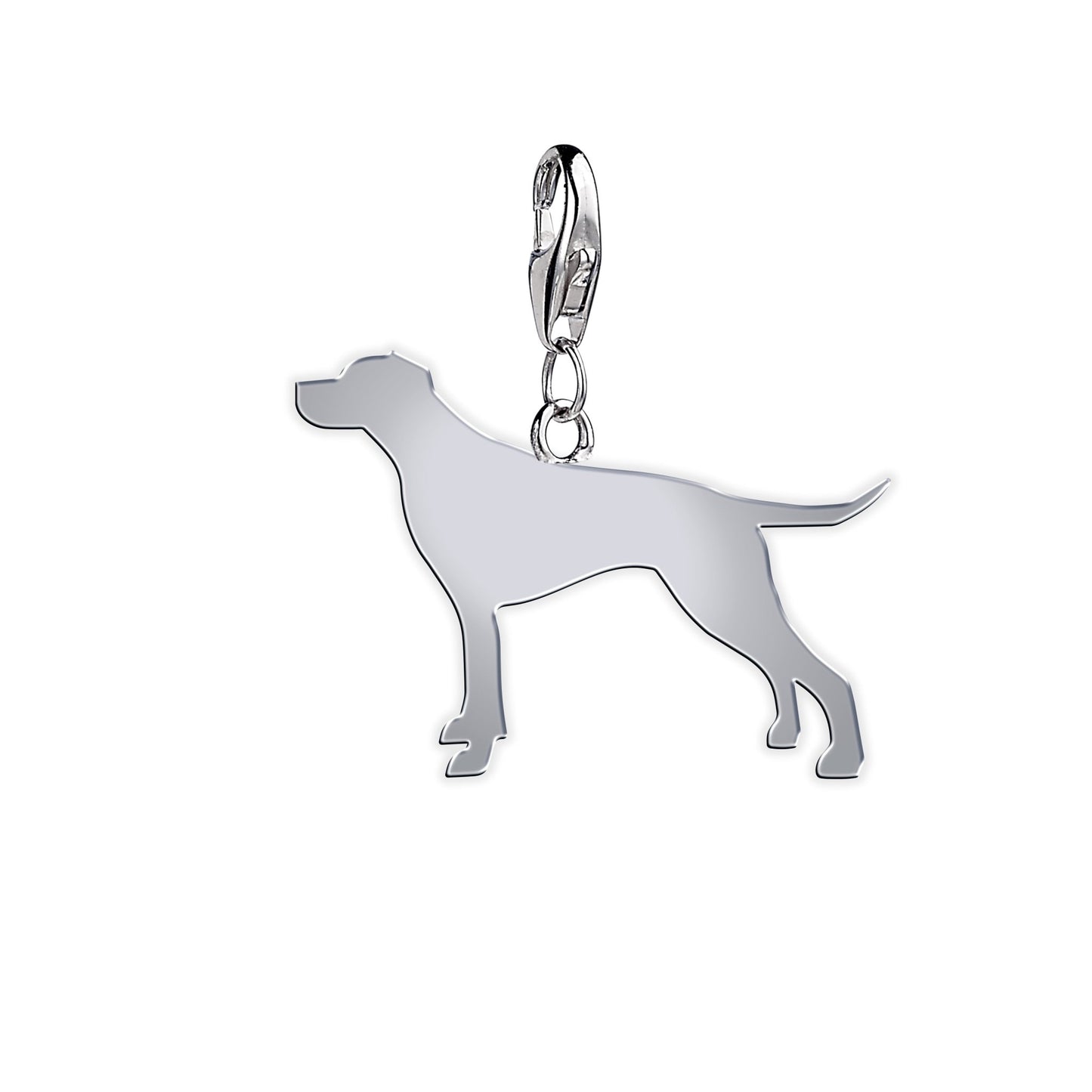 English Pointer Silhouette Silver Charm - MYLEE London