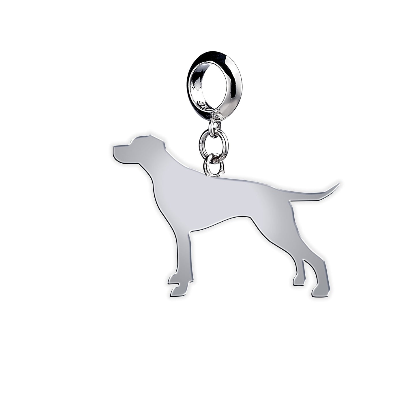 English Pointer Silhouette Silver Charm - MYLEE London