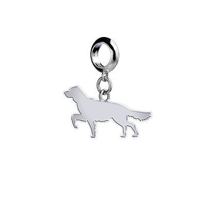 English Setter Silhouette Silver Charm - MYLEE London