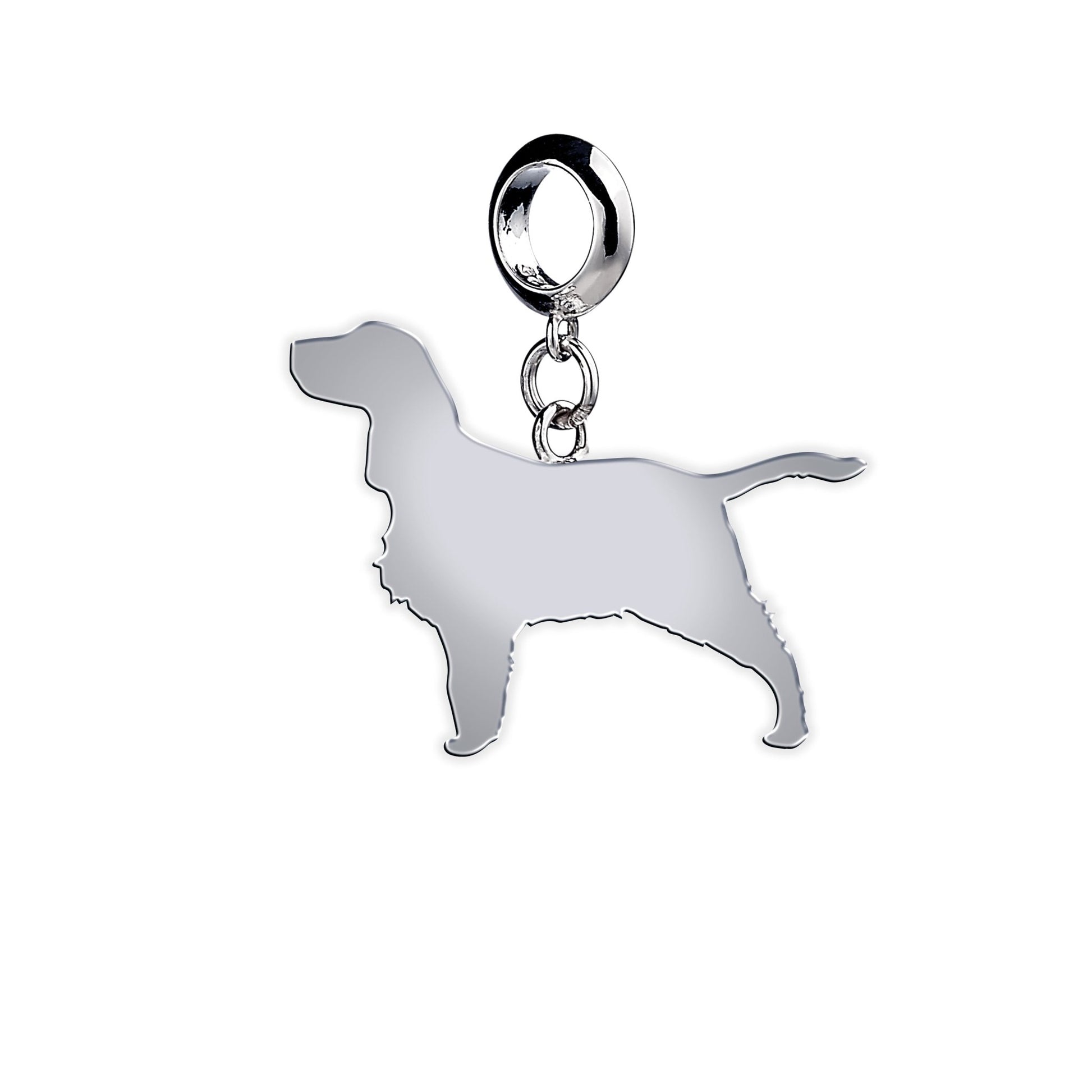 English Springer Spaniel Silhouette Silver Charm - MYLEE London