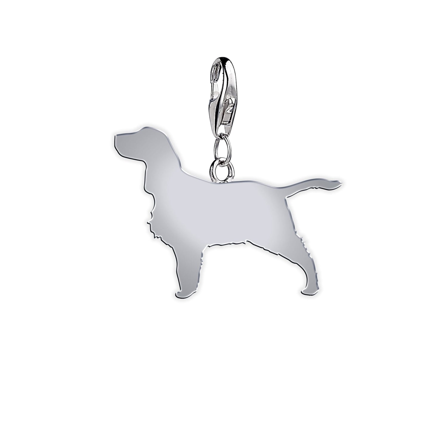 English Springer Spaniel Silhouette Silver Charm - MYLEE London