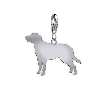 Entlebucher Mountain Dog Silhouette Silver Charm - MYLEE London