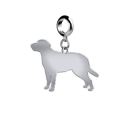 Entlebucher Mountain Dog Silhouette Silver Charm - MYLEE London