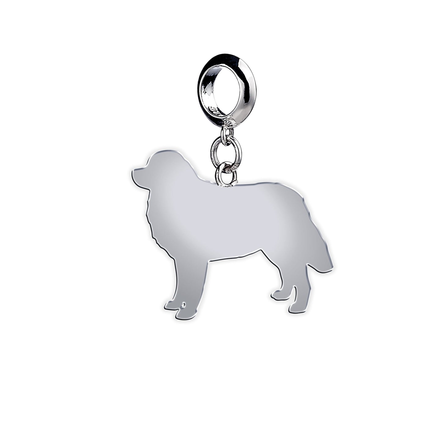 Estrela Mountain Dog Silhouette Silver Charm - MYLEE London