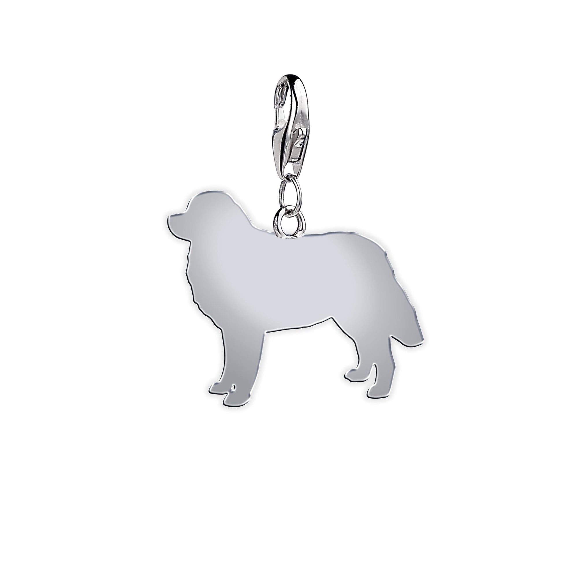 Estrela Mountain Dog Silhouette Silver Charm - MYLEE London