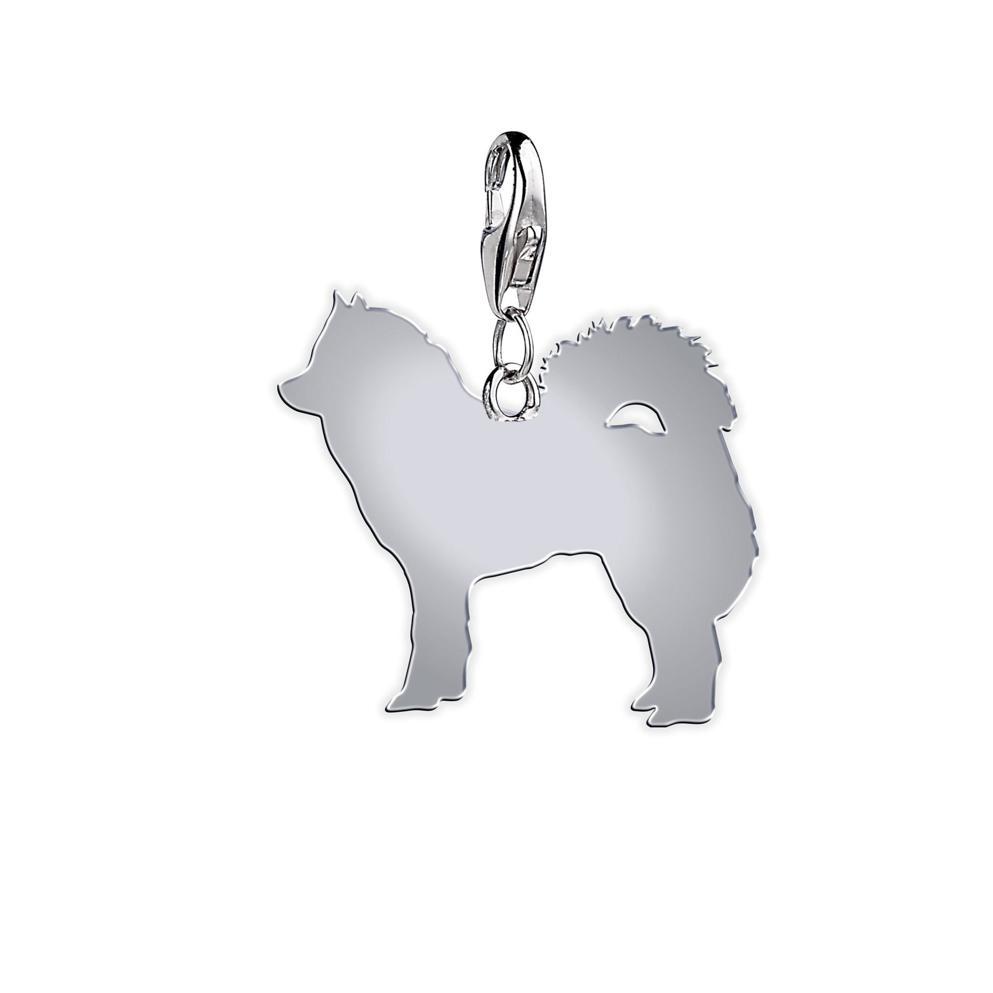 Eurasier Silhouette Silver Charm - MYLEE London