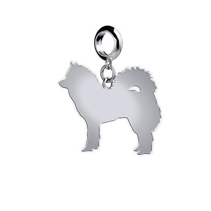 Eurasier Silhouette Silver Charm - MYLEE London