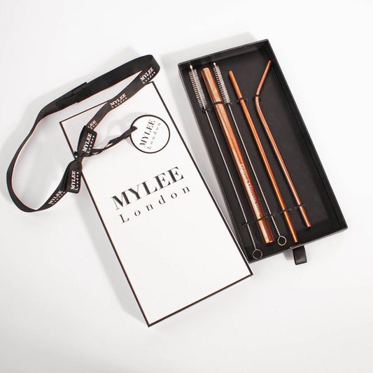 Father's Day Personalised Straw Gift Set with Free Gift Wrapping - MYLEE London