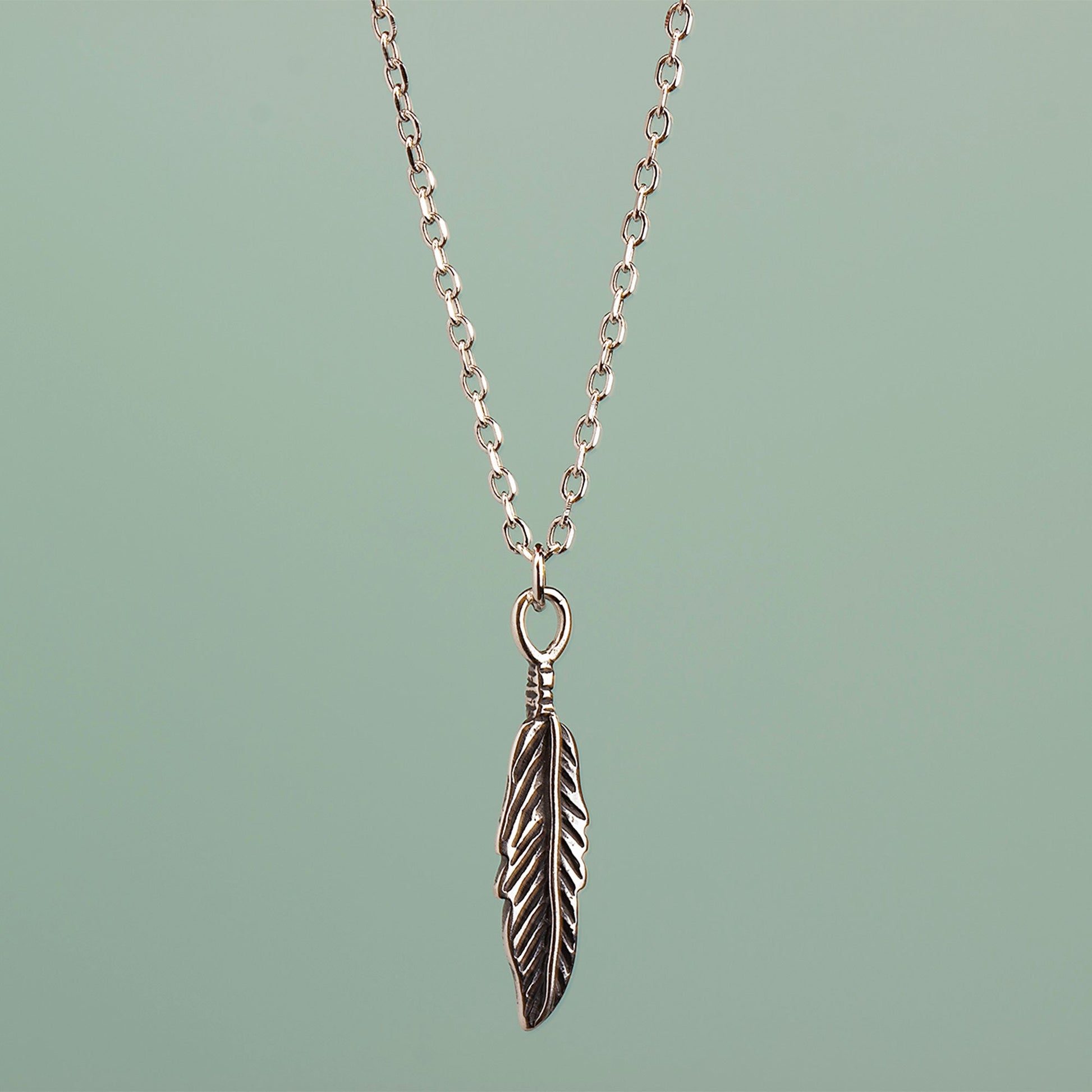 Feather Necklace - Sterling Silver - MYLEE London