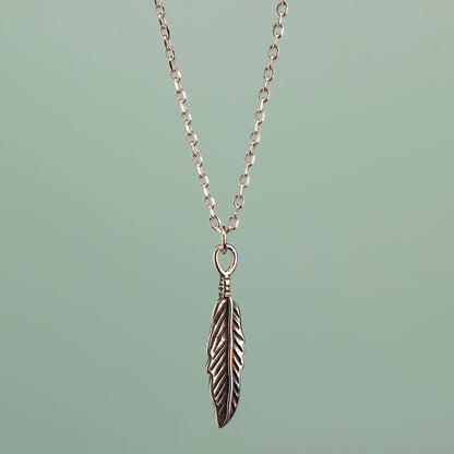 Feather Necklace - Sterling Silver - MYLEE London