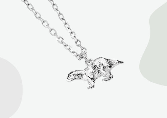 Ferret Silver Necklace - Personalised - MYLEE London
