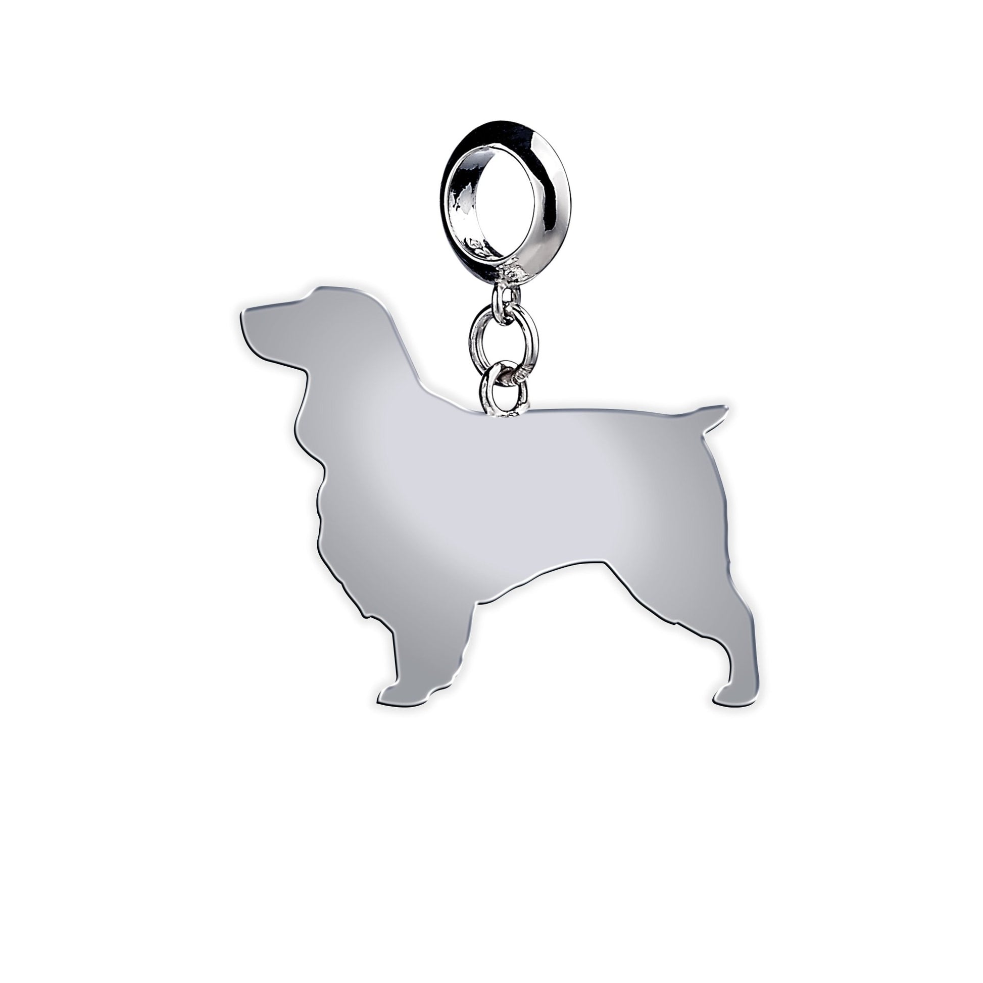 Field Spaniel Silhouette Silver Charm - MYLEE London