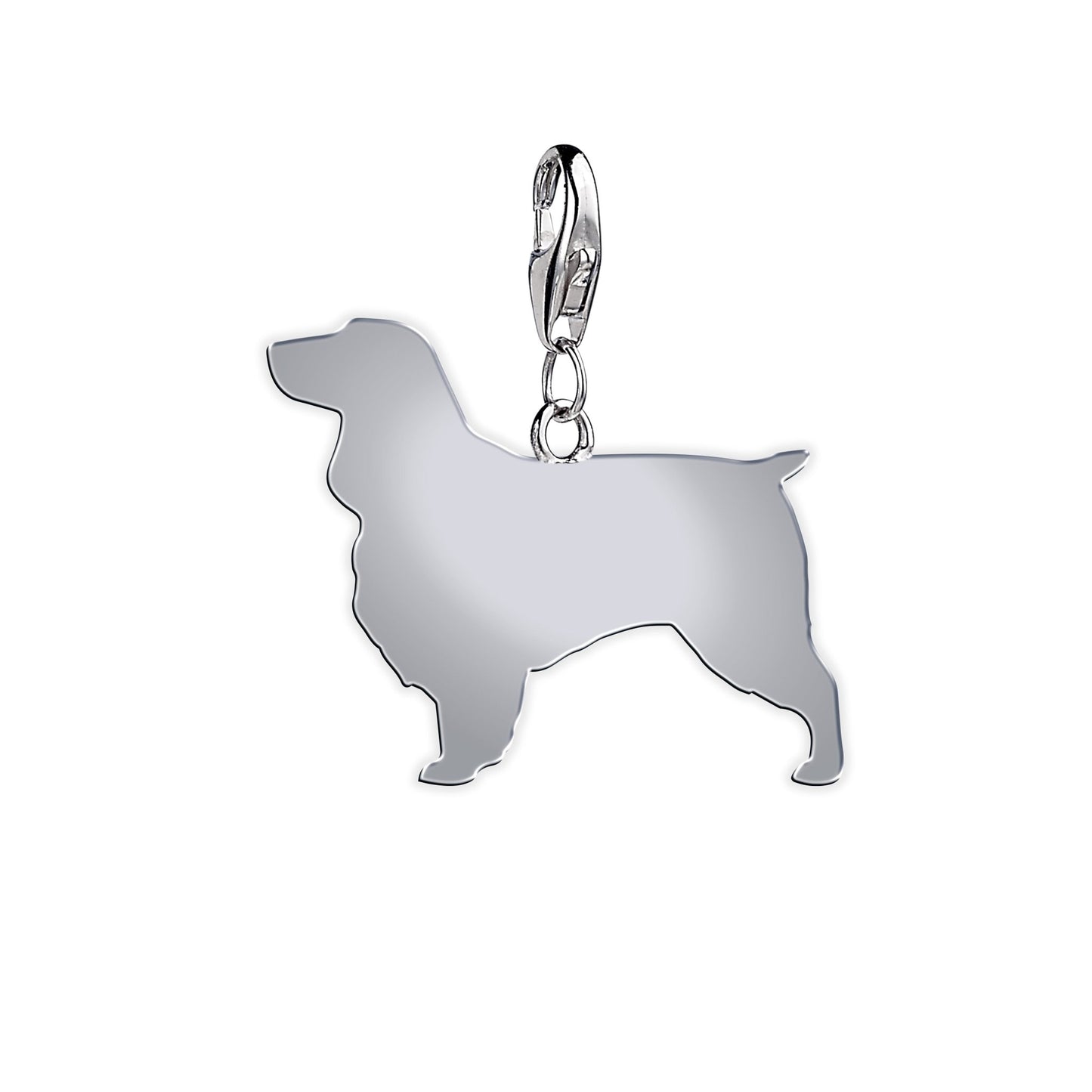 Field Spaniel Silhouette Silver Charm - MYLEE London