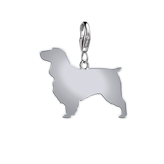 Field Spaniel Silhouette Silver Charm - MYLEE London