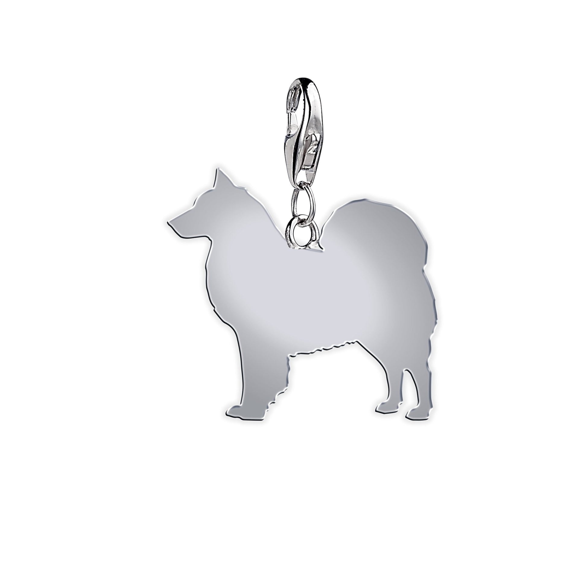 Finnish Lapphund Silhouette Silver Charm - MYLEE London