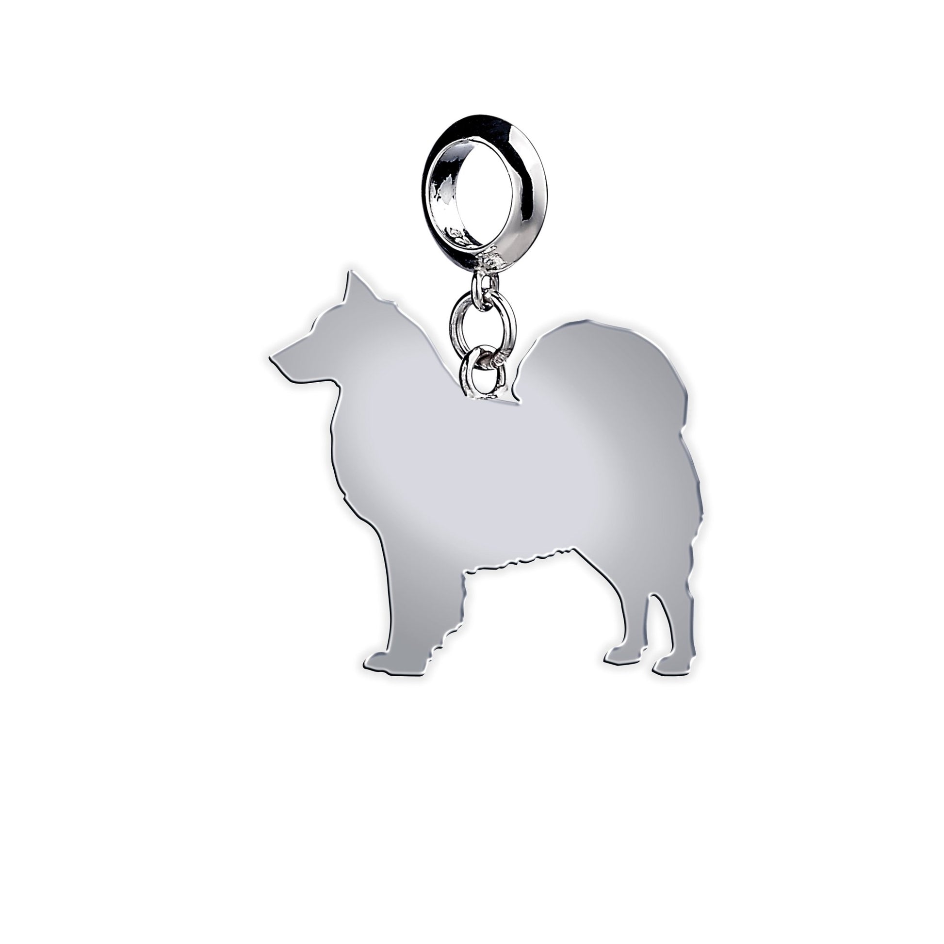 Finnish Lapphund Silhouette Silver Charm - MYLEE London