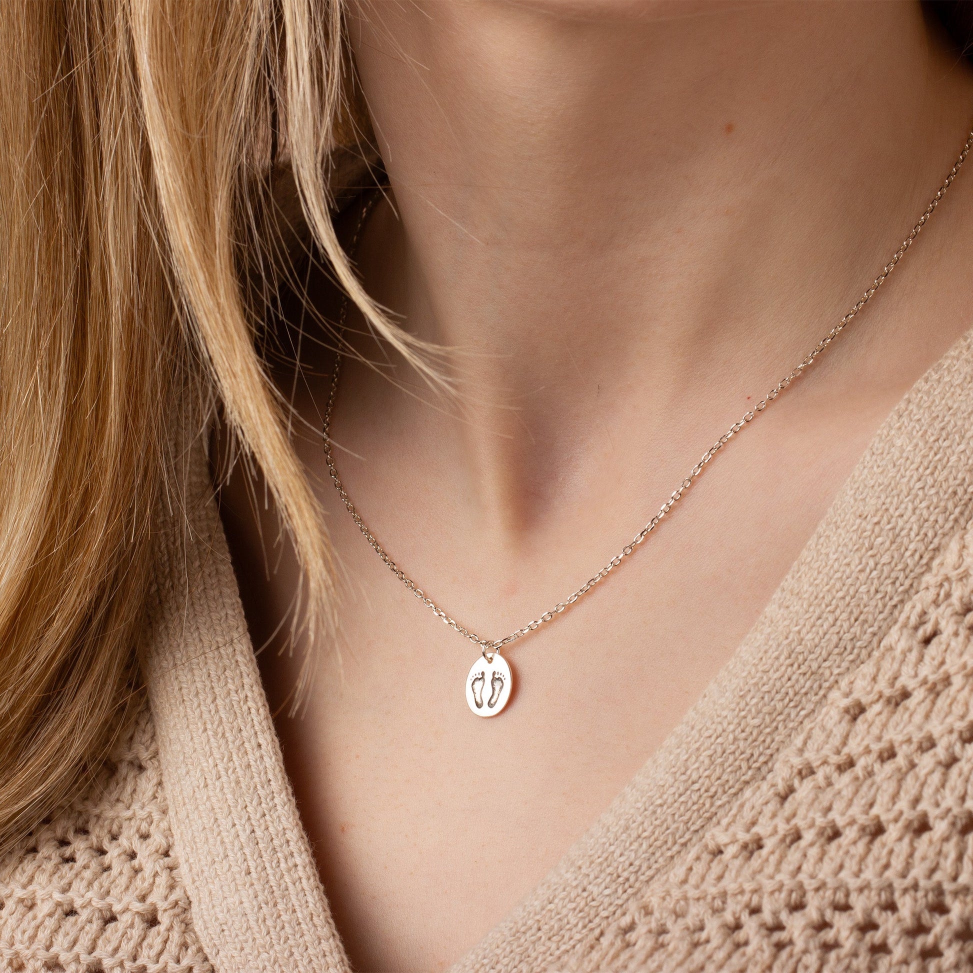 Footprint Necklace - Sterling Silver - MYLEE London