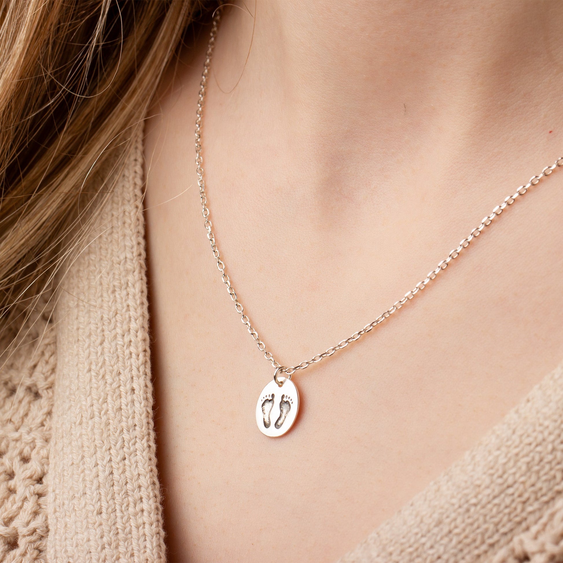 Footprint Necklace - Sterling Silver - MYLEE London