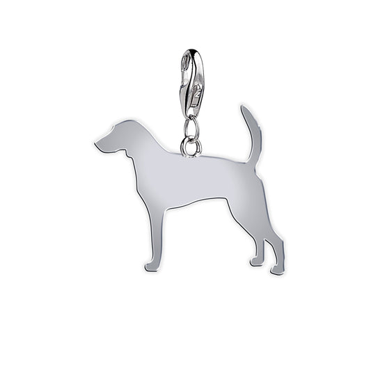 Foxhound Silhouette Silver Charm - MYLEE London