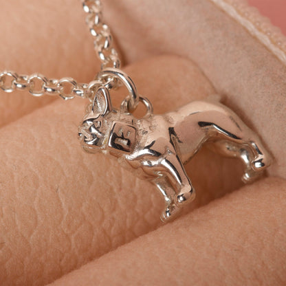 French Bulldog Dainty Chain Bracelet - Personalised - Sterling Silver - MYLEE London