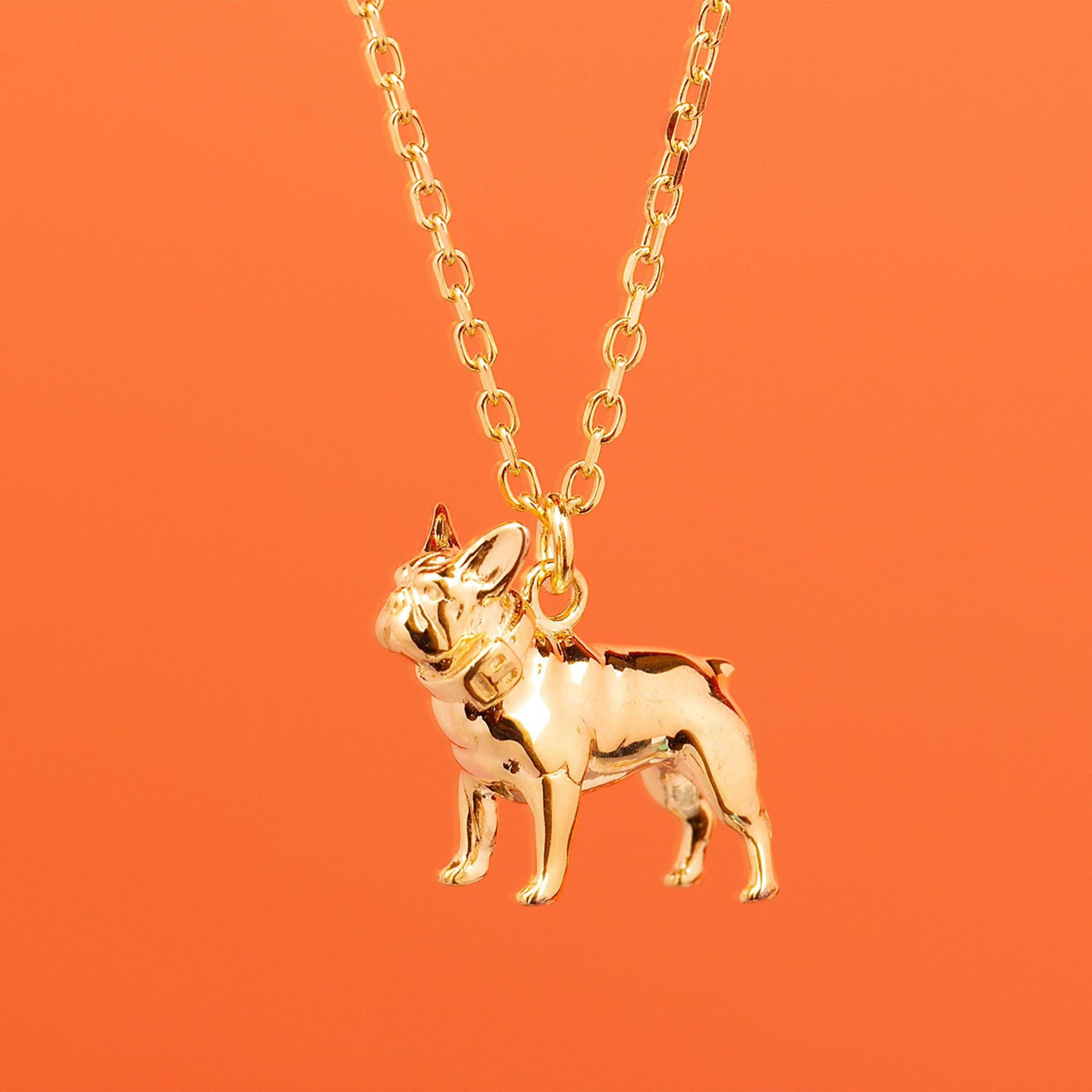 French Bulldog Gold Necklace - Personalised - MYLEE London