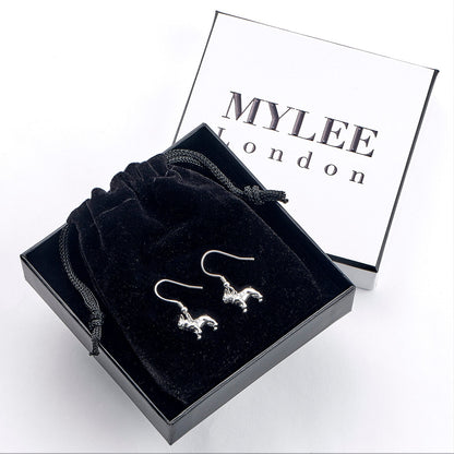 French Bulldog Silver Earrings - MYLEE London