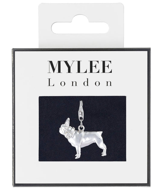 French Bulldog Silver Plated Charm - MYLEE London