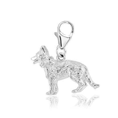 German Shepherd Silver Charm - MYLEE London
