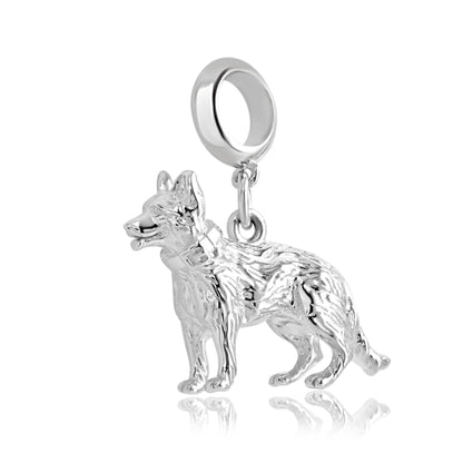 German Shepherd Silver Charm - MYLEE London