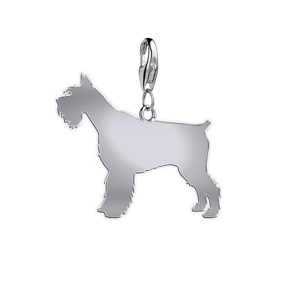 Giant Schnauzer Silhouette Silver Charm - MYLEE London