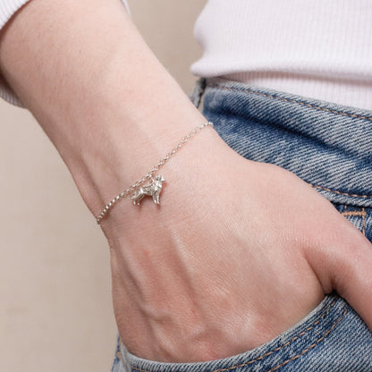 Golden Retriever Chain Bracelet - Personalised - Sterling Silver - MYLEE London