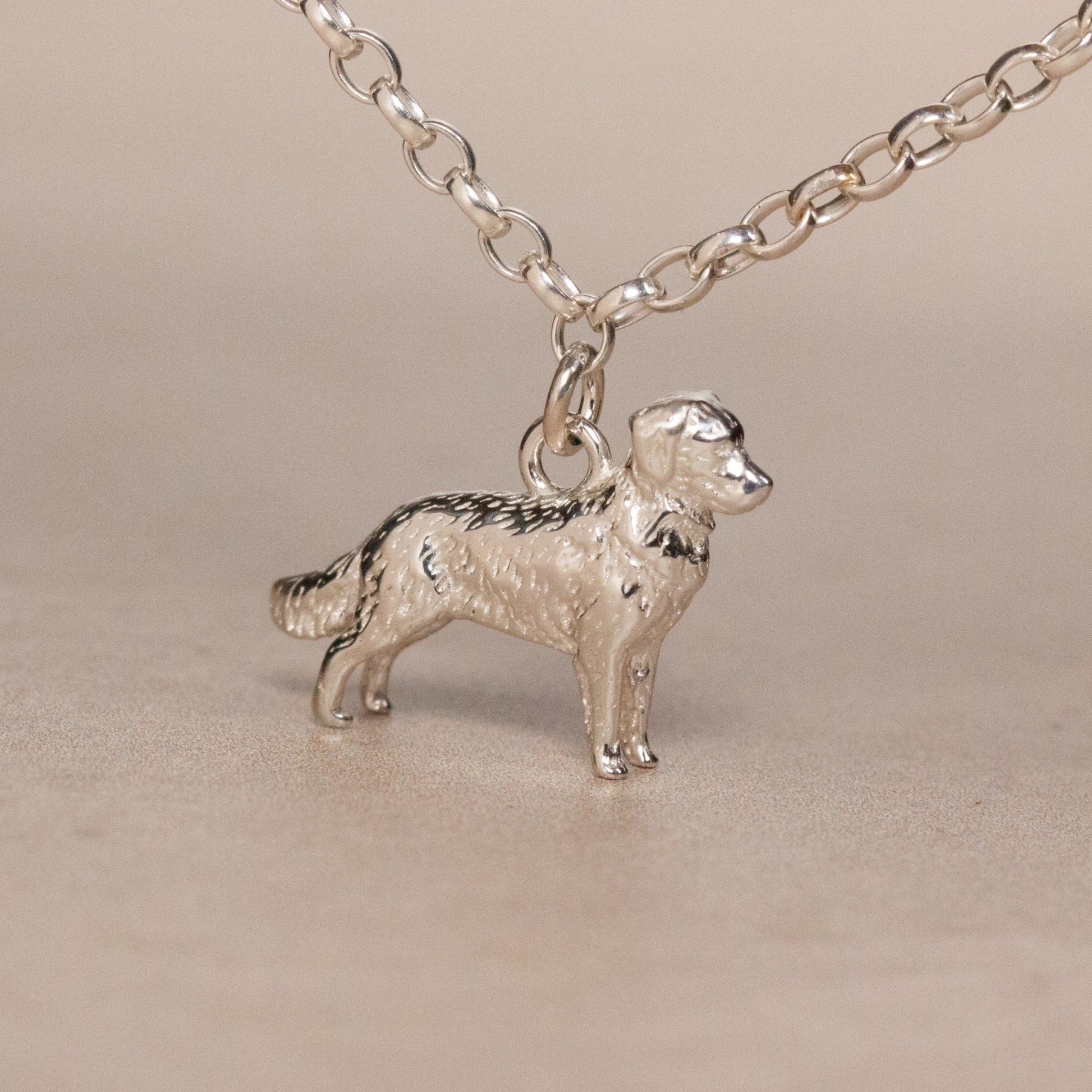 Golden Retriever Chain Bracelet - Personalised - Sterling Silver - MYLEE London