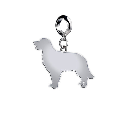 Golden Retriever Silhouette Silver Charm - MYLEE London