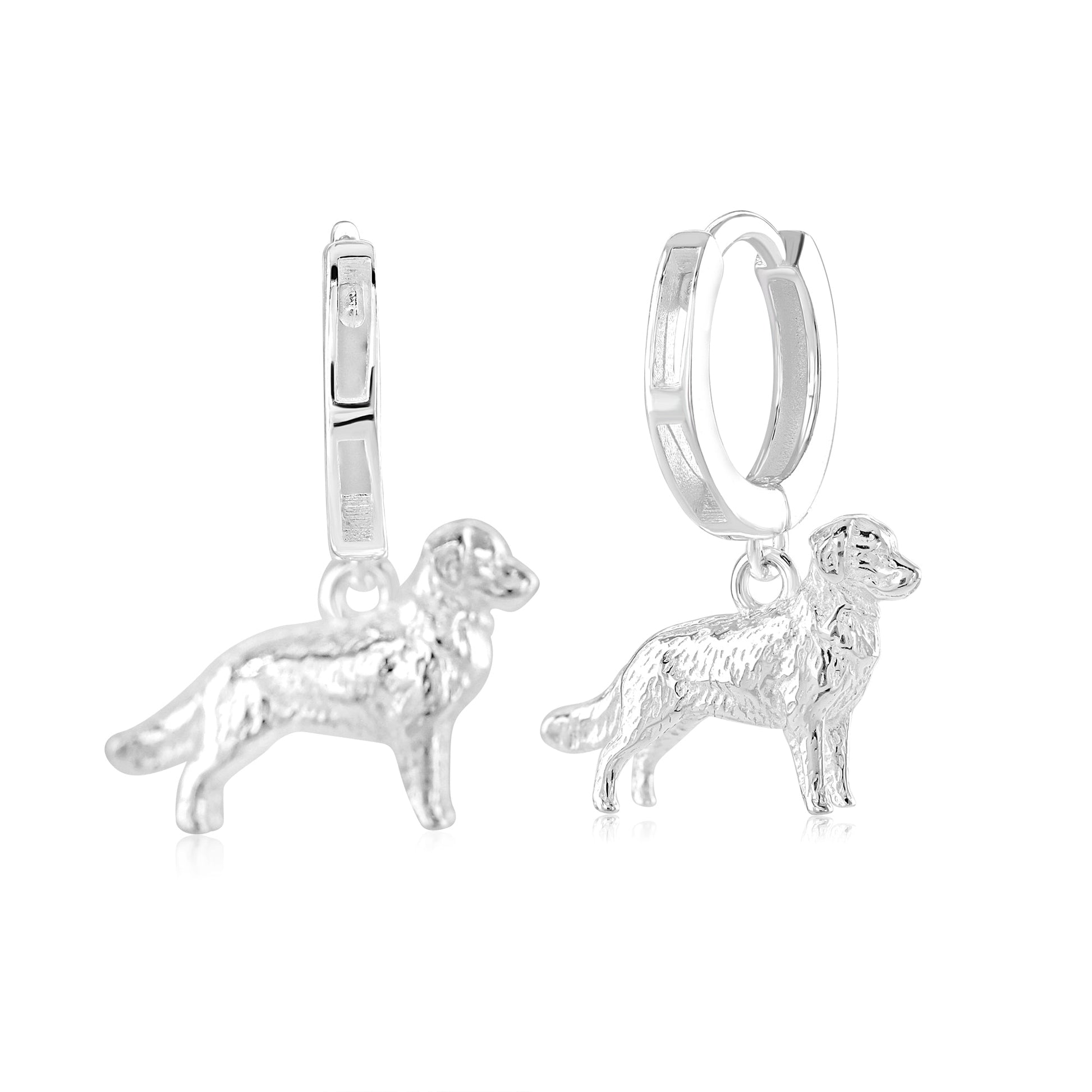 Golden Retriever Silver Earrings - MYLEE London