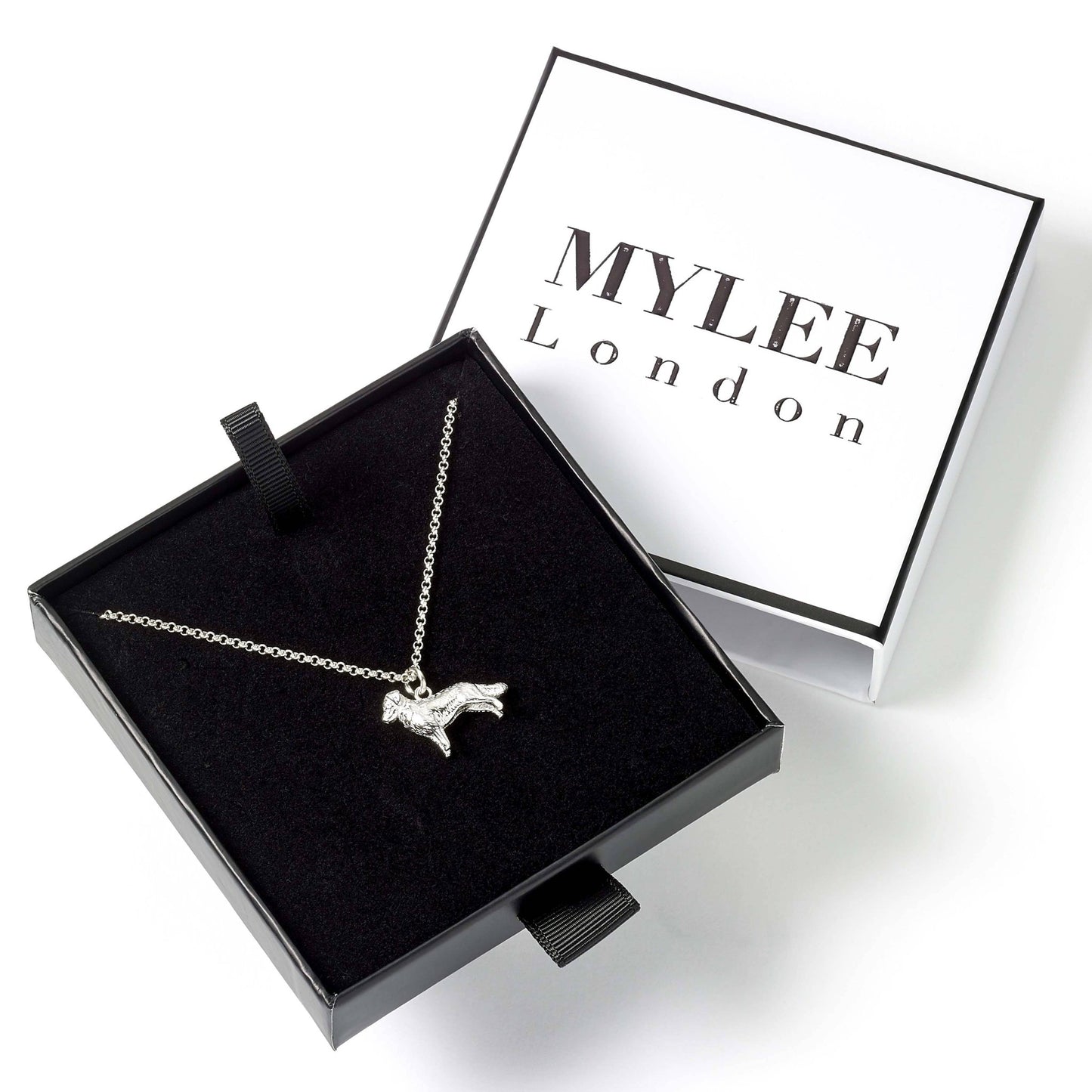 Golden Retriever Silver Necklace - Personalised - MYLEE London