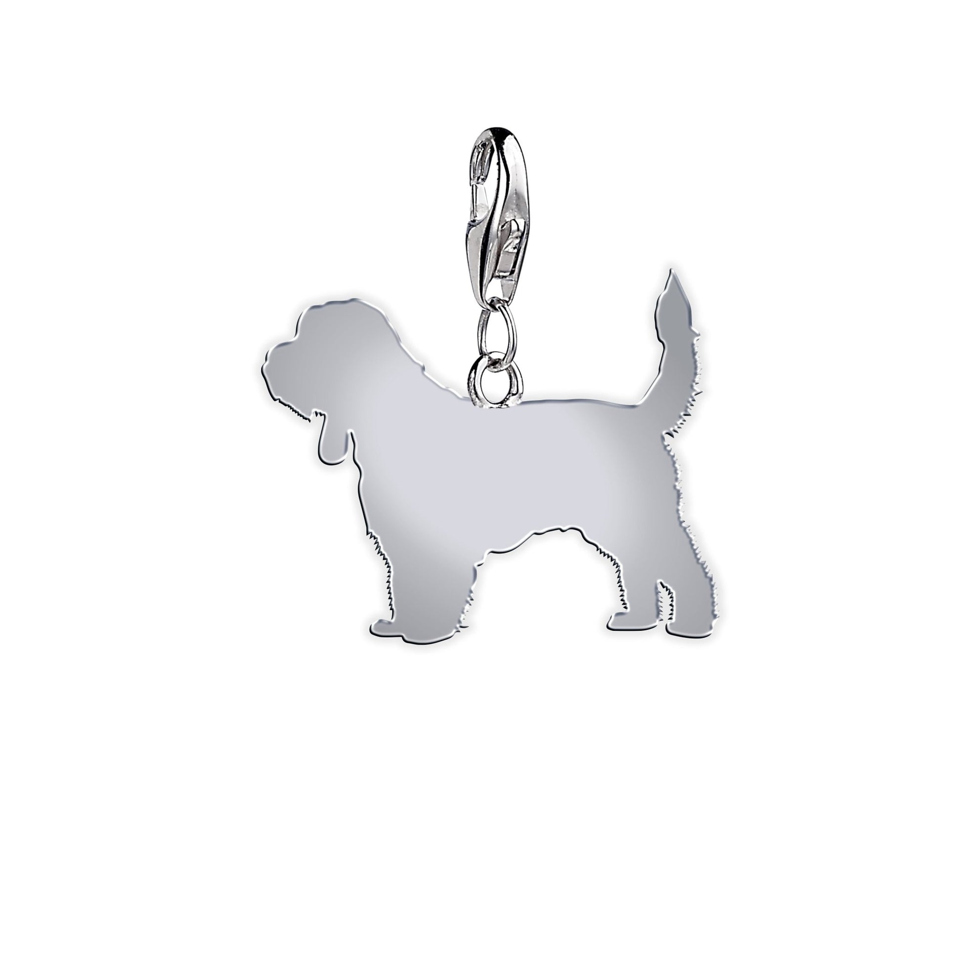 Grand Basset Griffon Vendéen Silhouette Silver Charm - MYLEE London