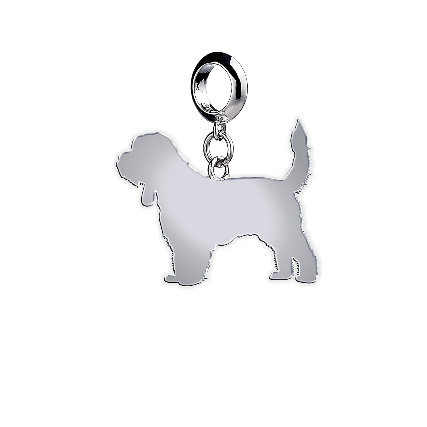 Grand Basset Griffon Vendéen Silhouette Silver Charm - MYLEE London