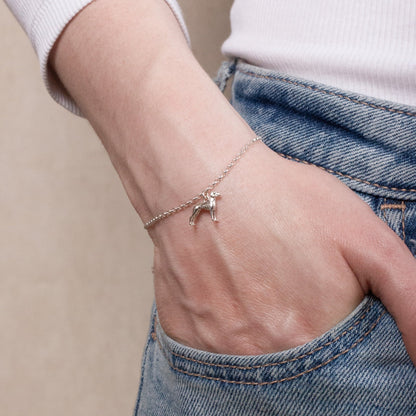 Great Dane Chain Bracelet - Personalised - Sterling Silver - MYLEE London
